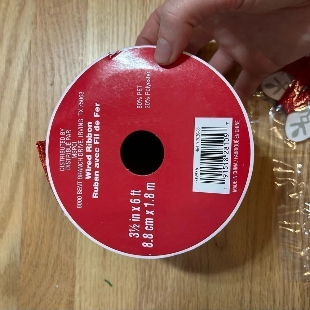 Christmas Ribbon Bundle Sequin Red Green Gold NEW Arts Crafts
